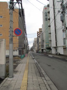 a backstreet in Sendai, near Aobadori