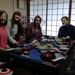My family for the new years meal. Okaasan, Tomoko, Adam, Otousan, Ian