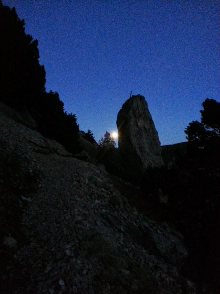 Scud Pinnacle with the Full Moon