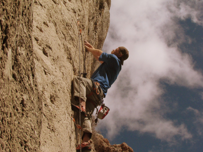 Ben crushing his way up La Vaca (5.8)